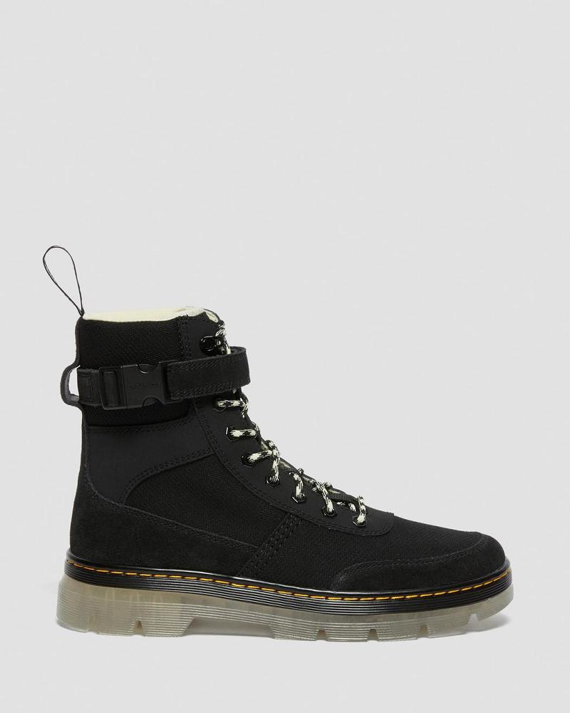 Black Men's Dr Martens Combs Tech Iced Ankle Boots | CA 439HAP